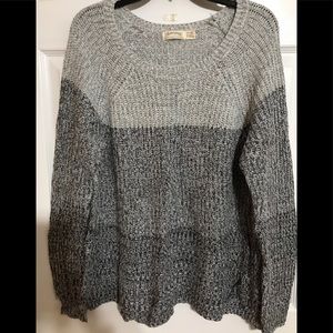 Ombré Style Faded Glory Grey and Black Sweater